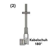 ZÜNDLEITUNG - 410 mm | GE3-5 | 180° Crimp