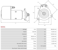 ANLASSER - 24V 5,4 kW Z9 - AS-PL