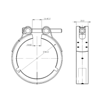 V-BANDSCHELLE - Ø 77 mm