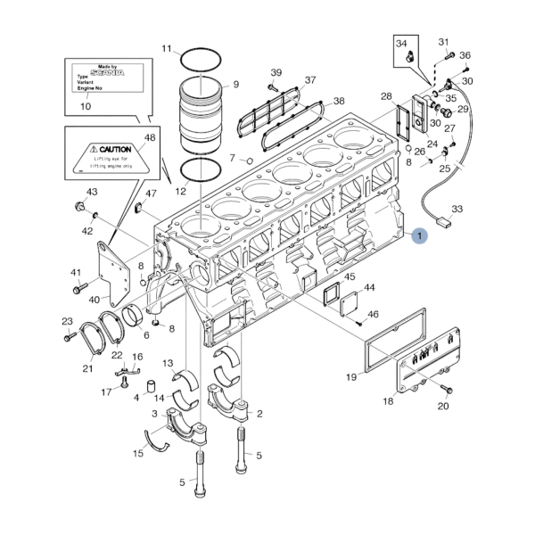 ZYLINDERBLOCK - DC12 54A Ø127