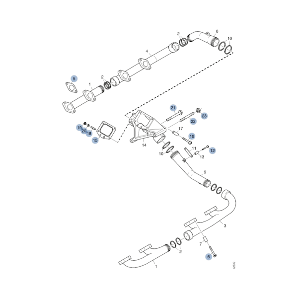 ABGASKRÜMMER - MONTAGESATZ DC16