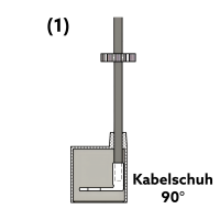 ZÜNDLEITUNG - 410 mm | GE3-5 | Kabelschuh 90° | (ES)