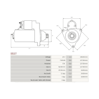 ANLASSER - 24V 7.0 kW Z12 - DC12/16 - MITSUBISHI