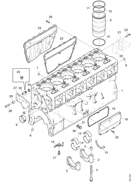 ZYLINDERBLOCK - DC13 164/450 hp Ø130