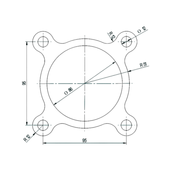 DROSSELKLAPPE - FLANSCHDICHTUNG GAC (Ø75)